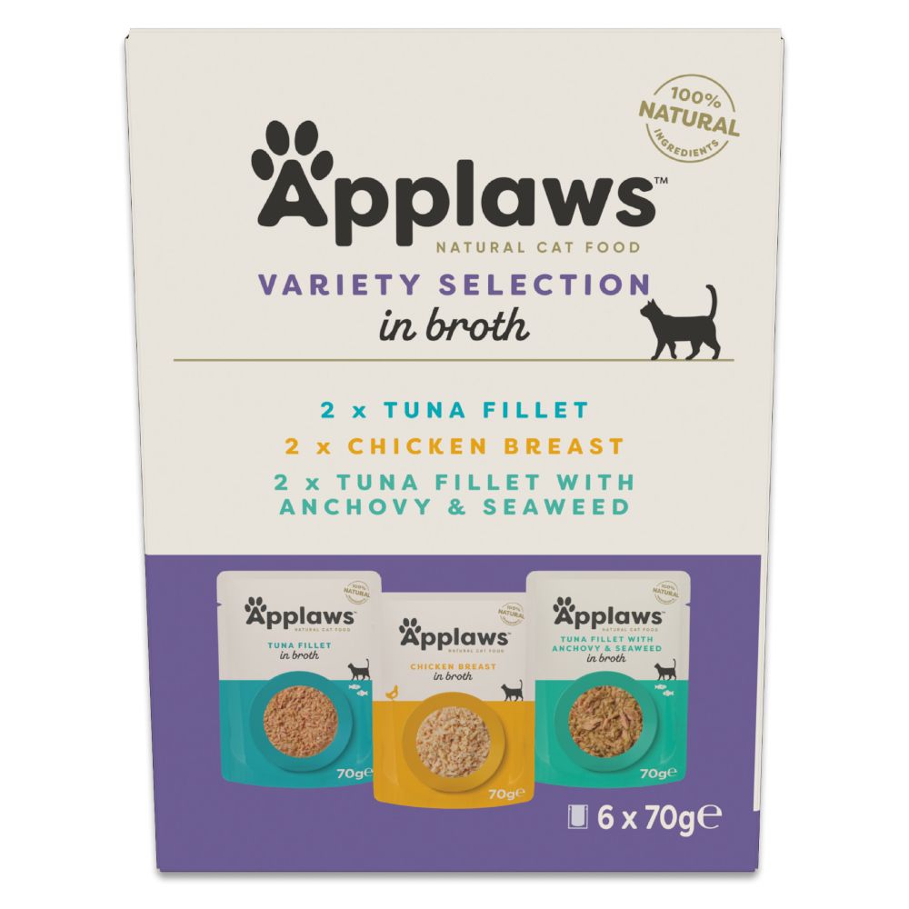 Applaws Pouches with Broth 6 x 70g