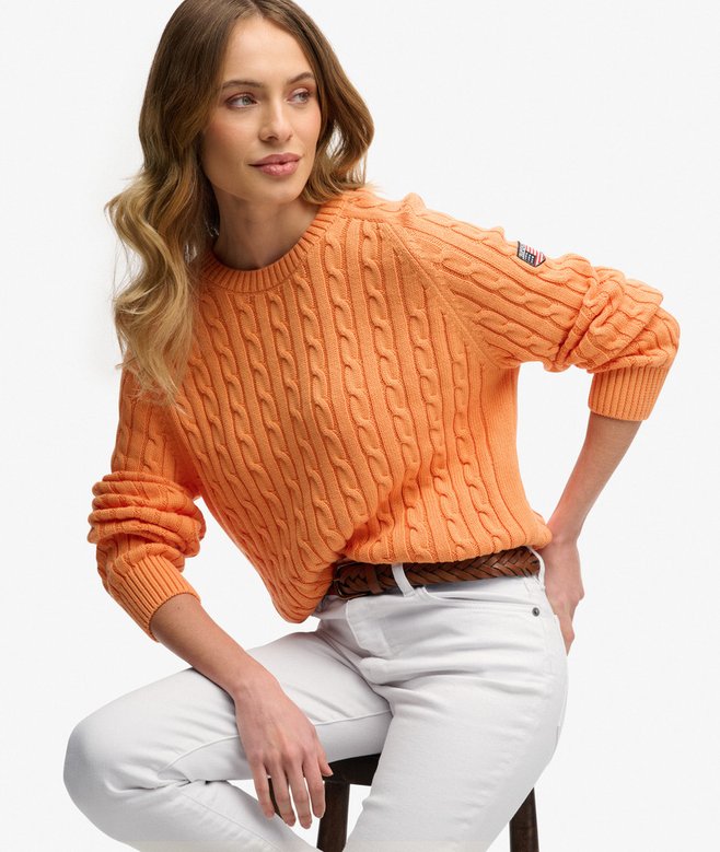 Slouchy Cable Knit Jumper
