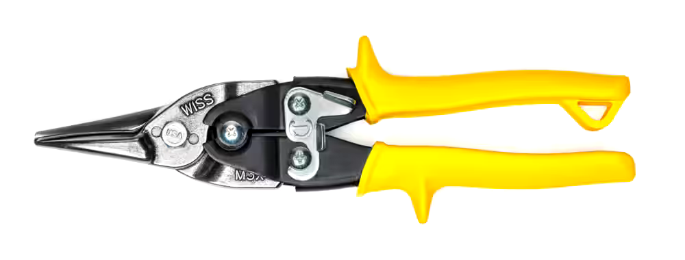 Wiss M3R Aviation Snips, Straight Cut, Carbon Steel, 9 3/4-in