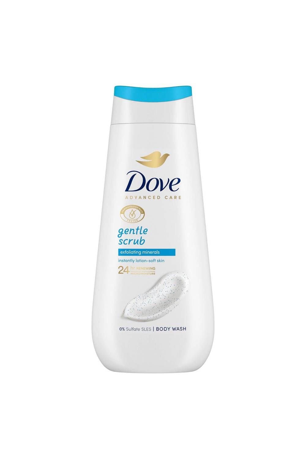 Dove Body Wash' Gentle Scrub 24H Renewing Micromoisture, 3x 225ml