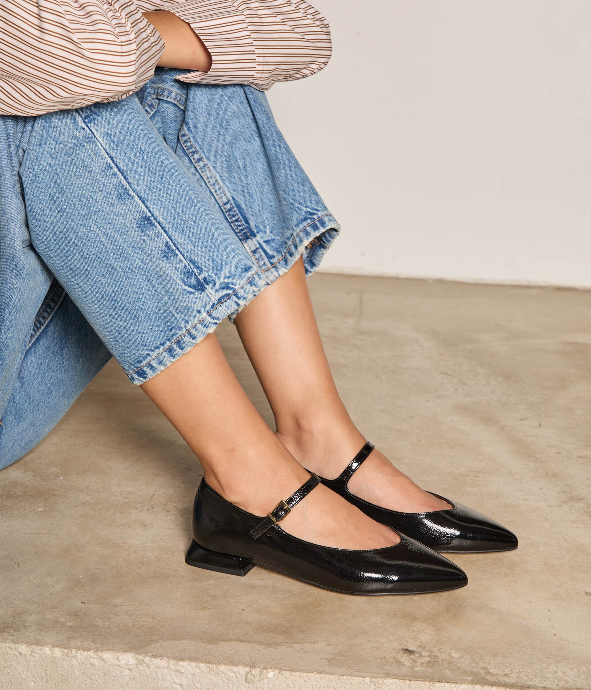 Babies vernies noires Claudia