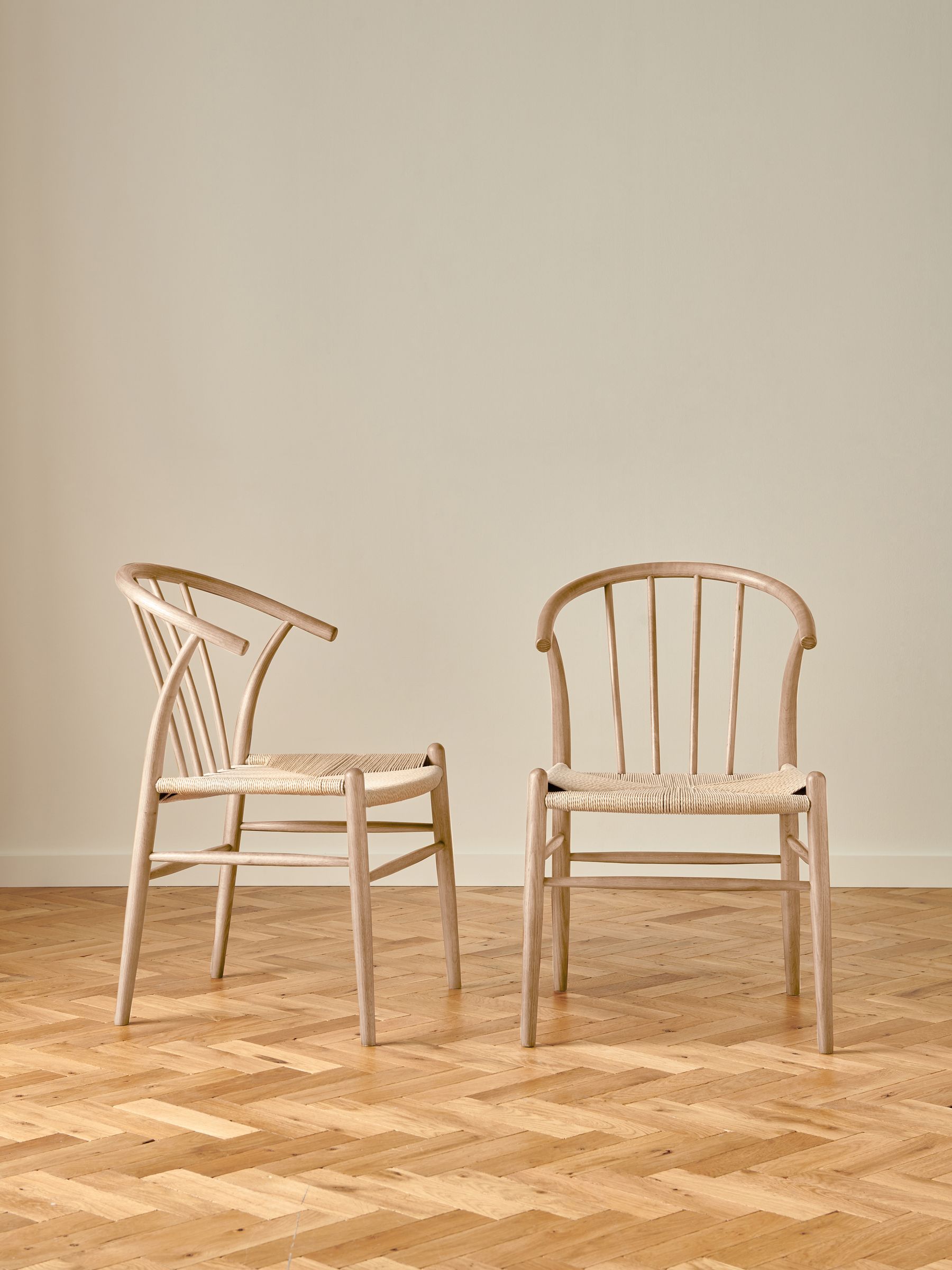 Jasper Conran London Set of 2 Oak Bray Dining Chairs
