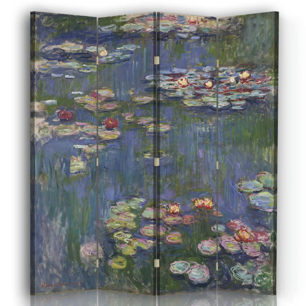 - Paravent cloison Nymphéas - Claude Monet 145x180cm (4 volets)