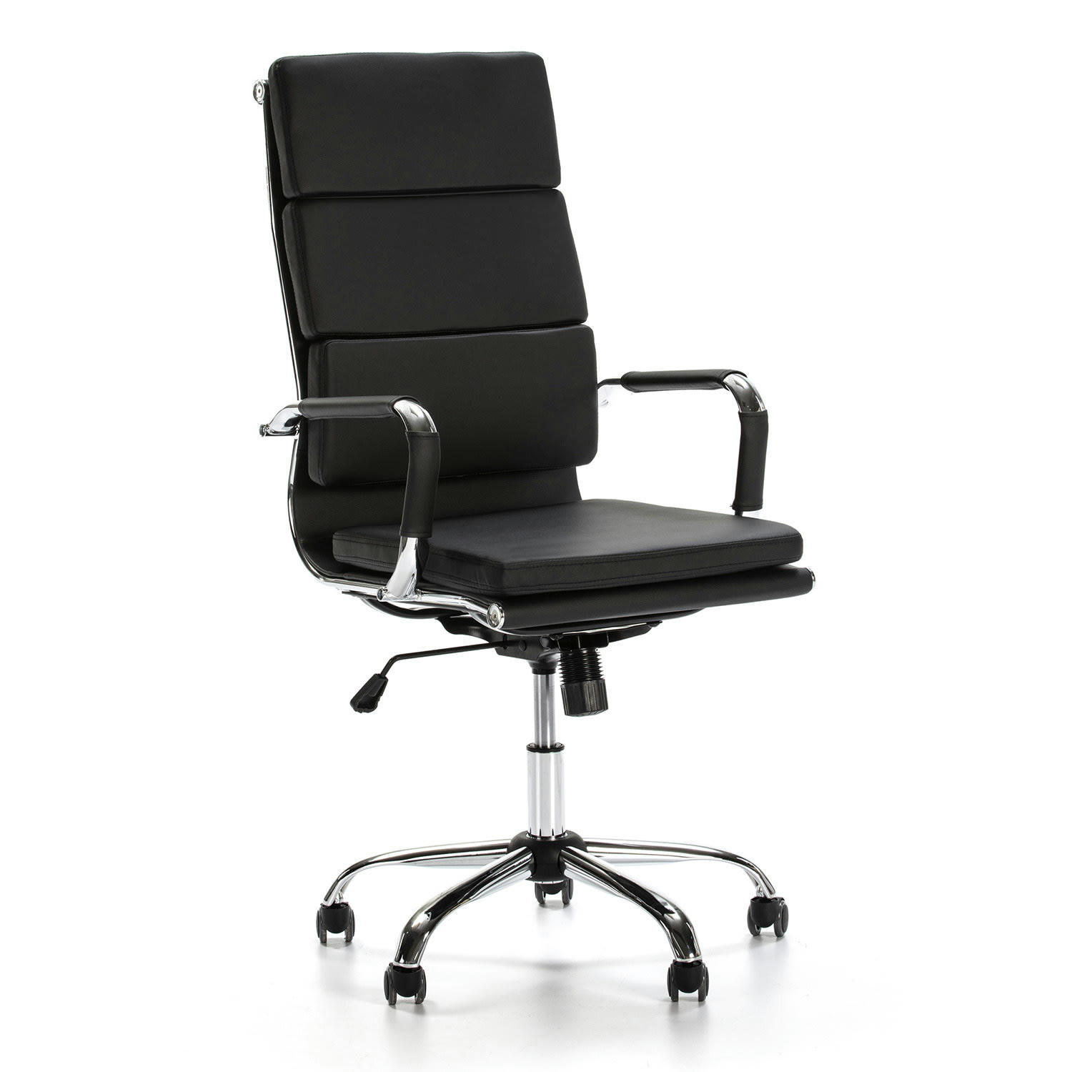 MORGAN - Fauteuil de bureau inclinable noir, cuir synthétique