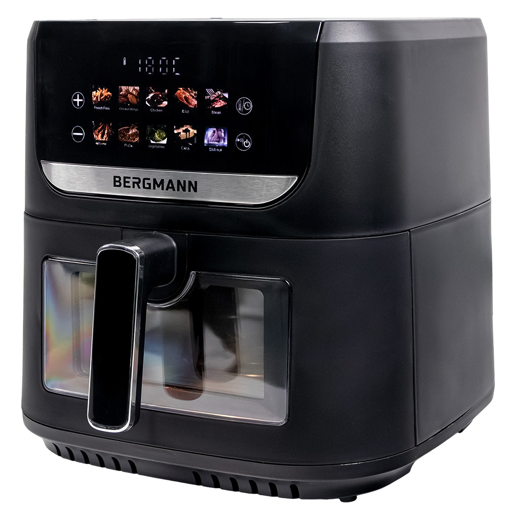 Frytkownica Beztłuszczowa 8L BERGMANN Air Fryer 1750W 10 Programów  Książka