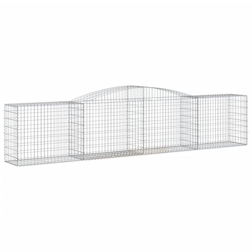 NNEVL Arched Gabion Baskets 8 pcs 400x50x80/100 cm Galvanised Iron