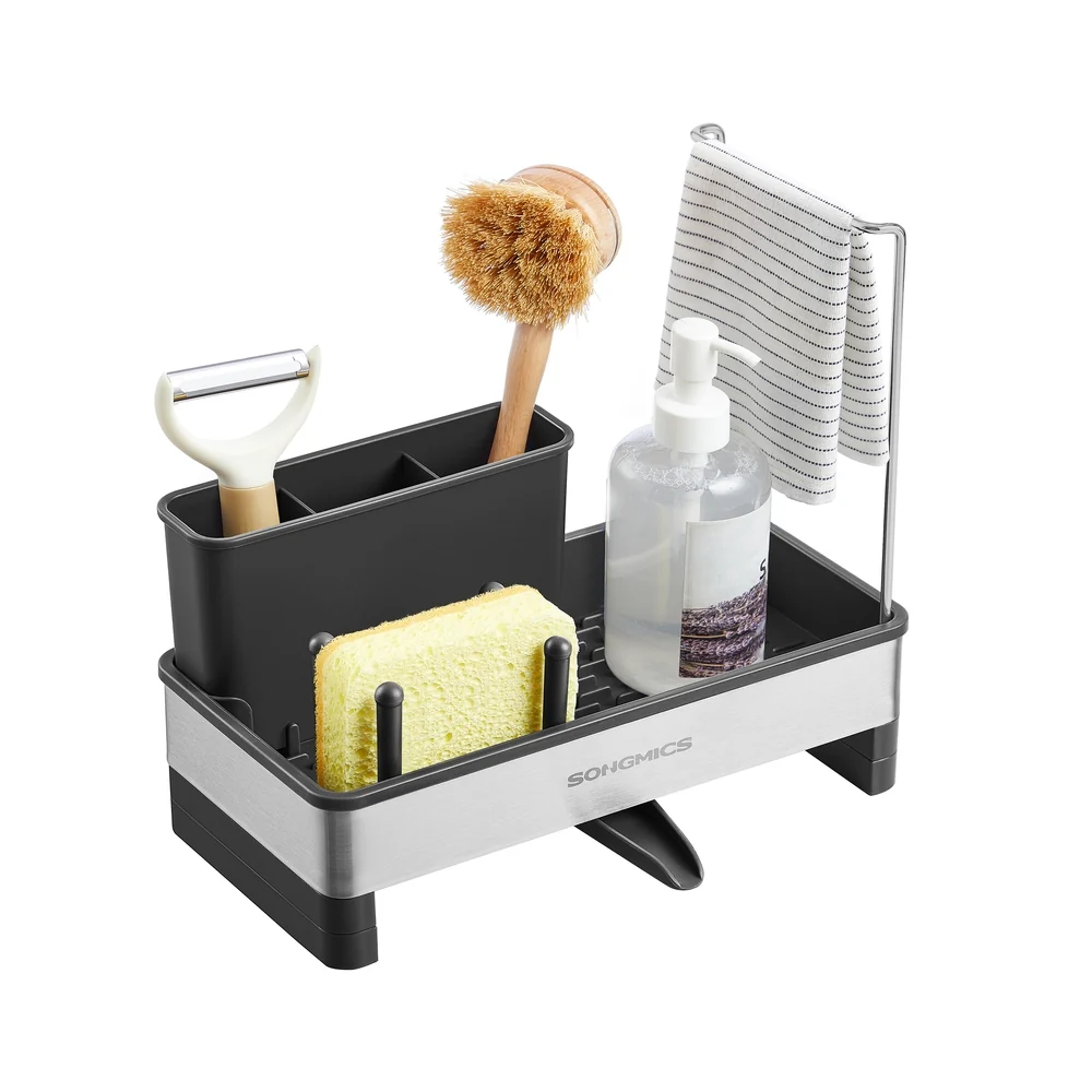 Organisateur d’évier avec égouttage et rangement pratique