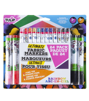 Tulip Ultimate Fabric Brush Fine Tip And Brush Tip Markers 24pc