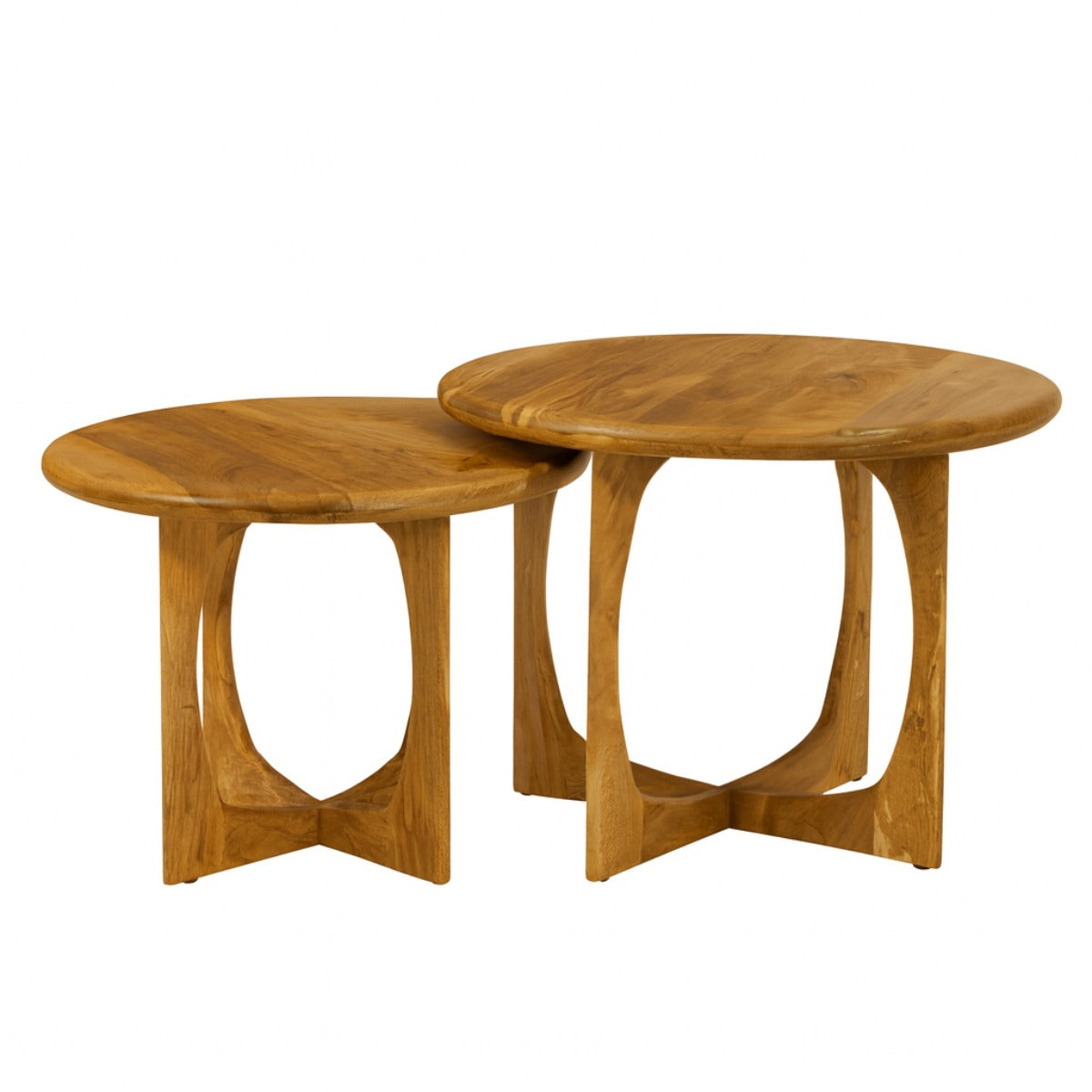 StarFurn Salontafel Milou - Rond Naturel Hout - 60x60x45cm