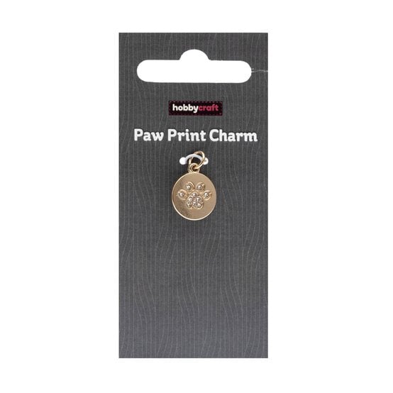 Gold Paw Print Charm