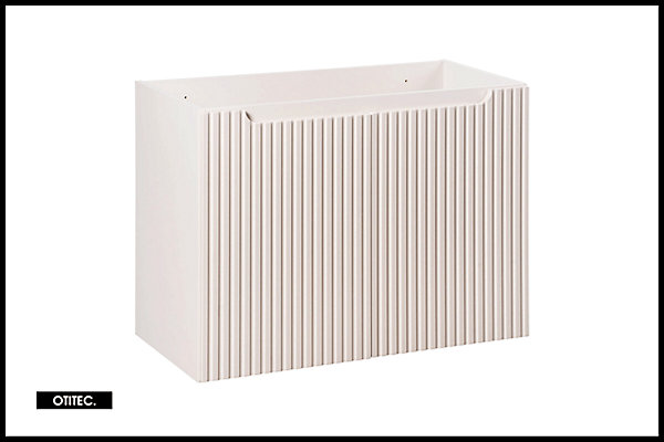 Meuble sous vasque de 80 cm - avec vasque à encastrer - Cachemire Mat - 2 portes - VOLTA CASHMERE