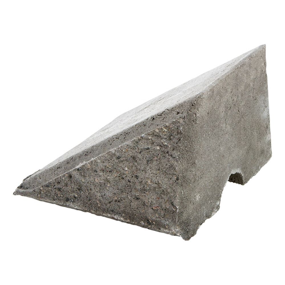 STØTTEMUR AALTVEDT MINI KNEKT SKRÅ ENDE 25X28X17CM GRÅMIX