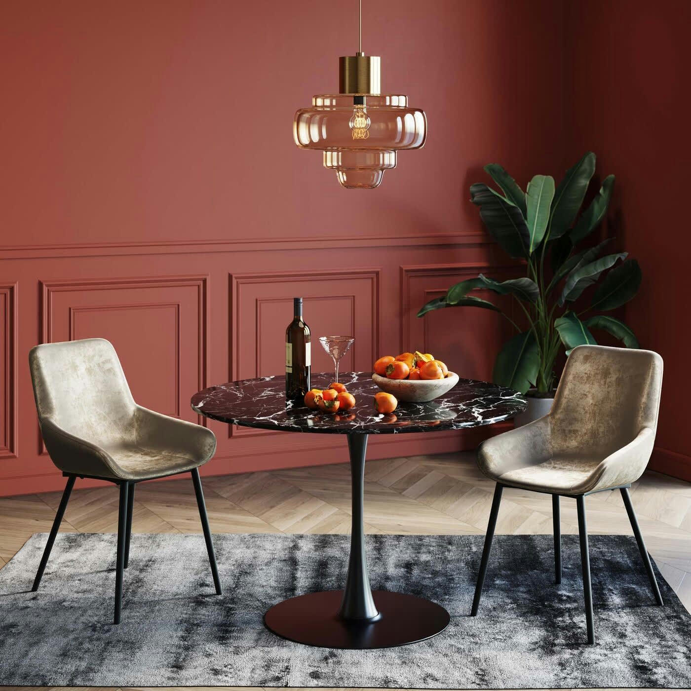 VENETO - Table Veneto noire 110cm Kare Design