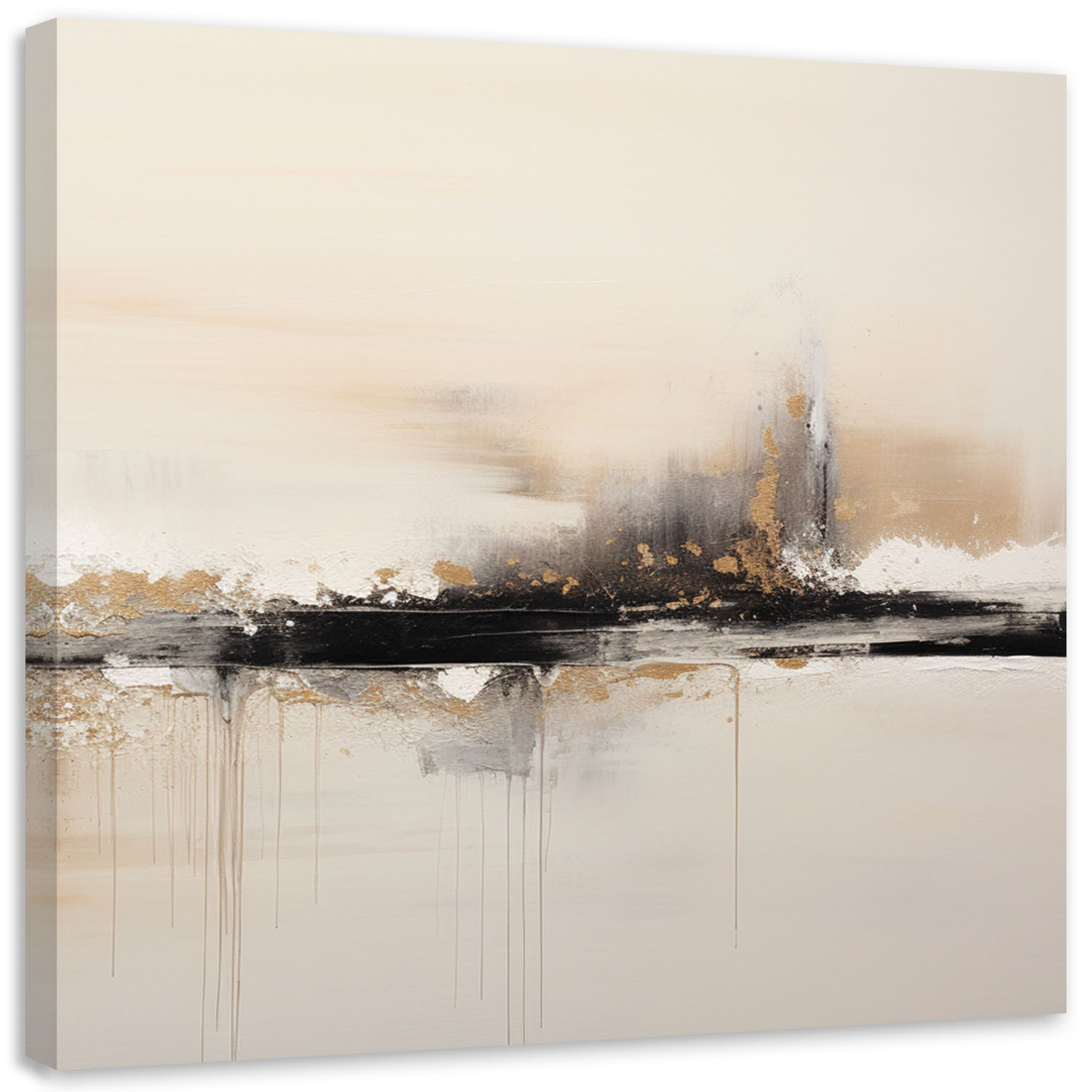 Feeby Obraz na płótnie, Beżowa Abstrakcja 30x30