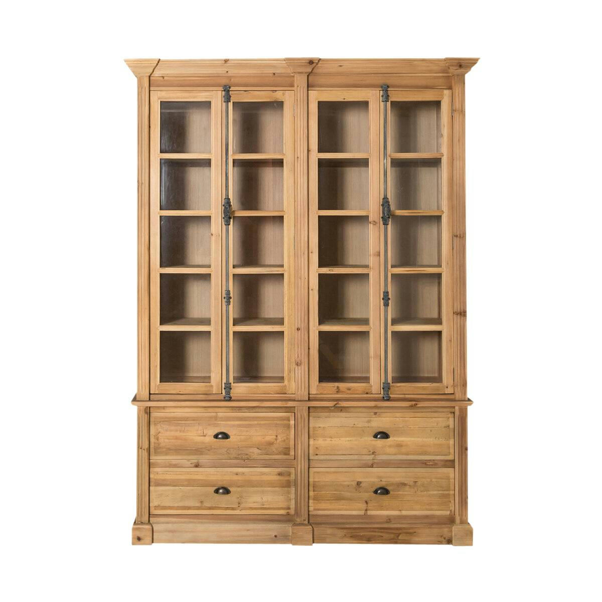 - Vaisselier en bois marron 163 cm