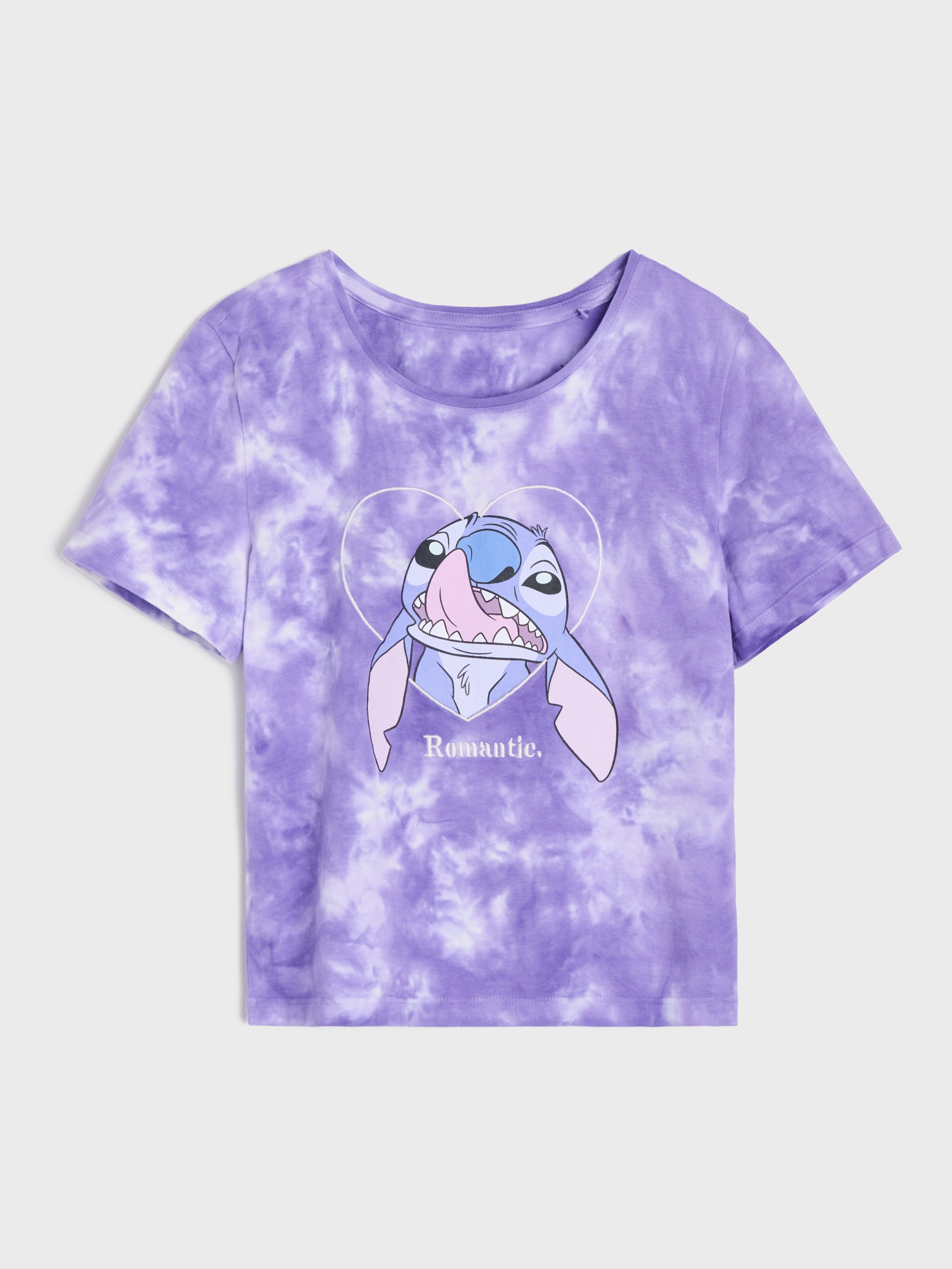 Bawełniana koszulka ze wzorem tie dye Stitch