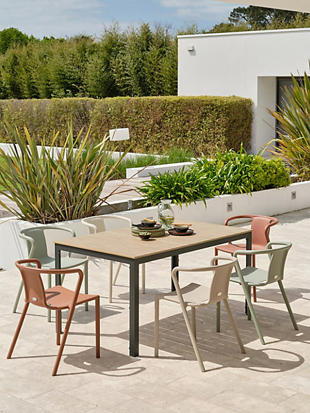 Ensemble repas de jardin 6 places en aluminium- BOSTON