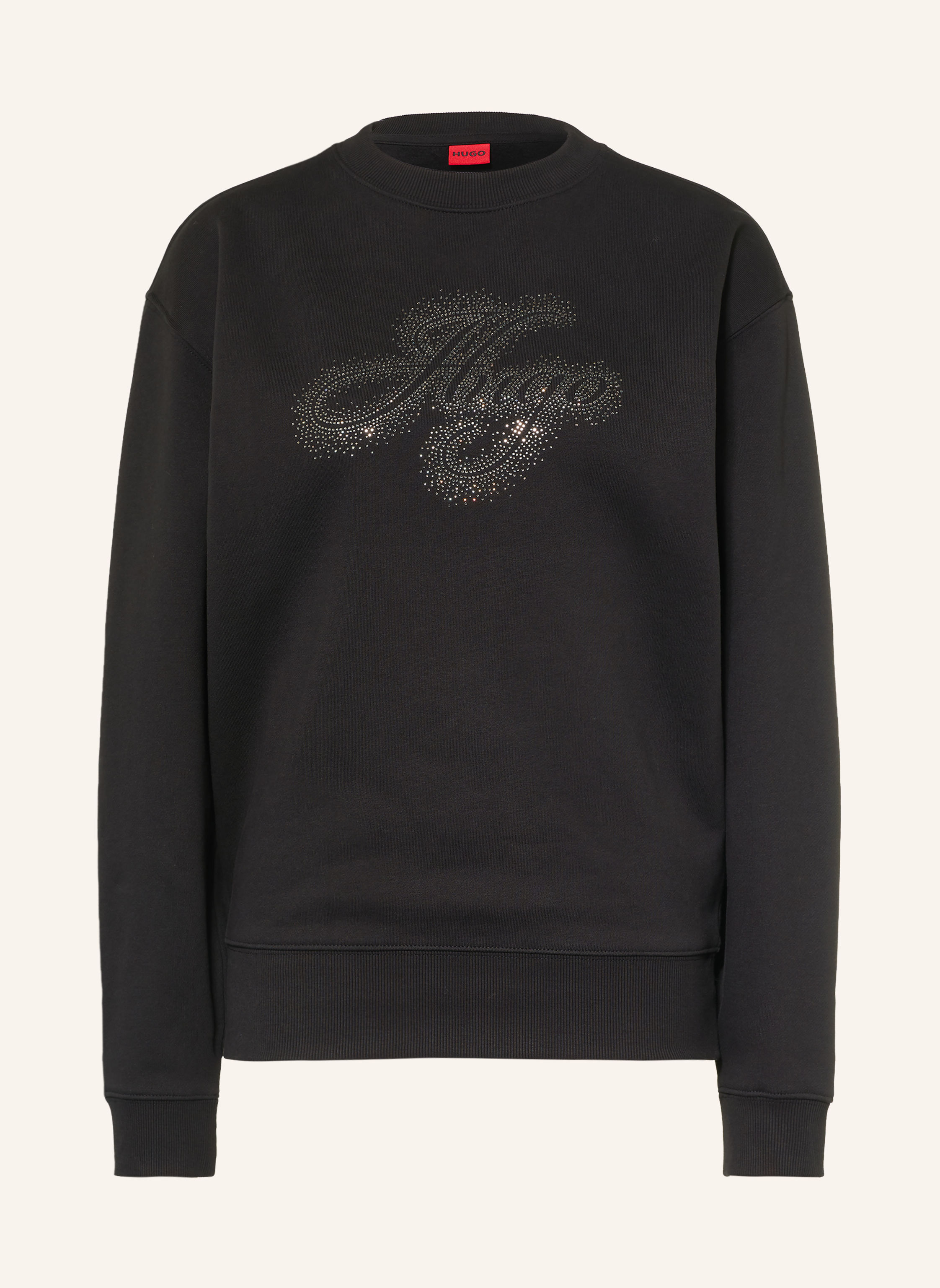 HUGO Sweatshirt DANICEY mit Schmucksteinen