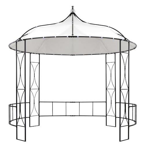 NNEVL Gazebo 300x290 cm White Round