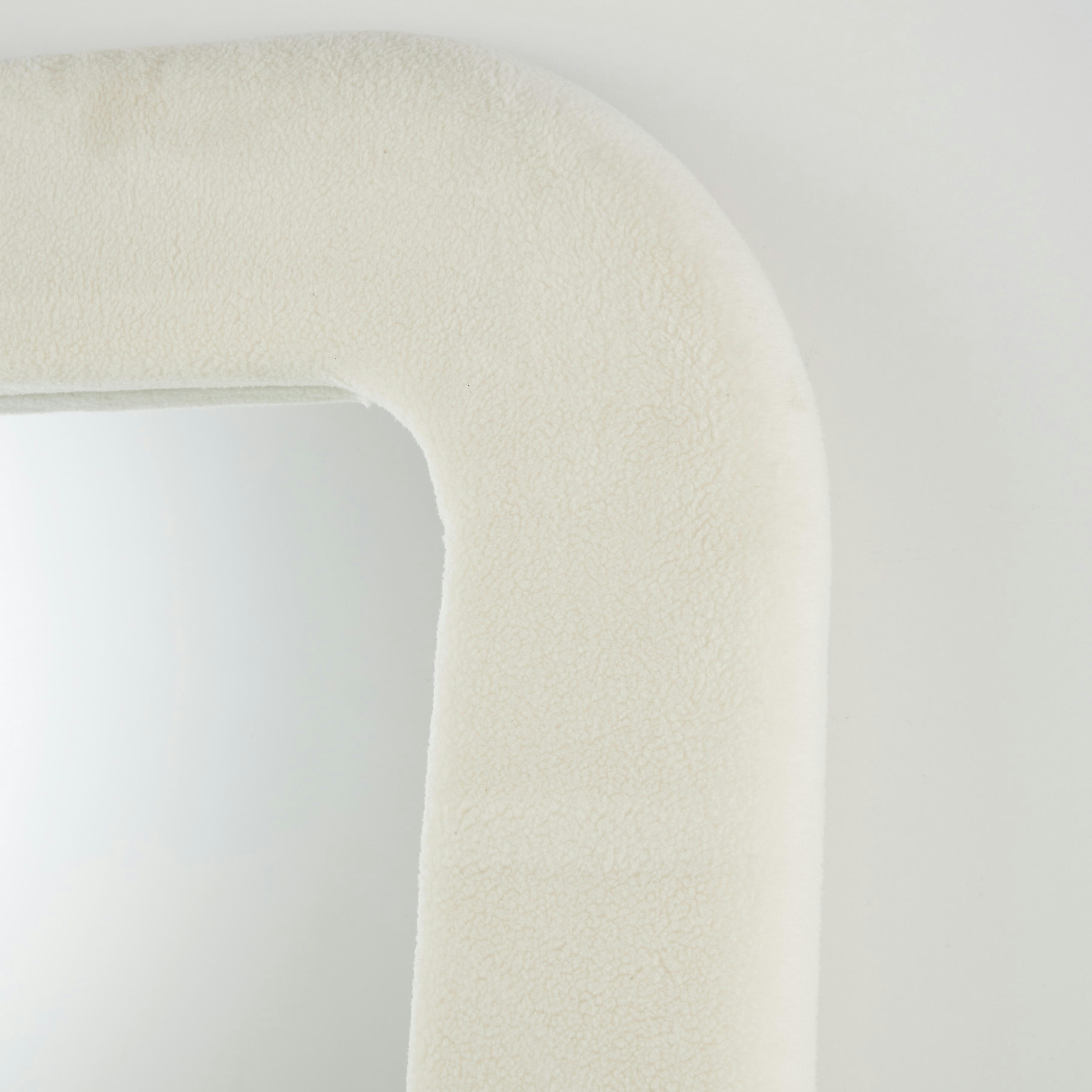 MELIO - Grand miroir rectangulaire arrondi blanc 86x176