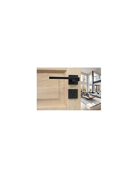 Cylindre de serrure double entrée FTH 6G, 30x65mm, cylindre et clés en laiton, noir mat, 3 clés plates réversibles - FTH