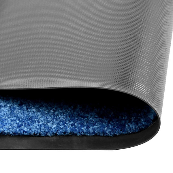 Paillasson lavable Bleu 90x120 cm