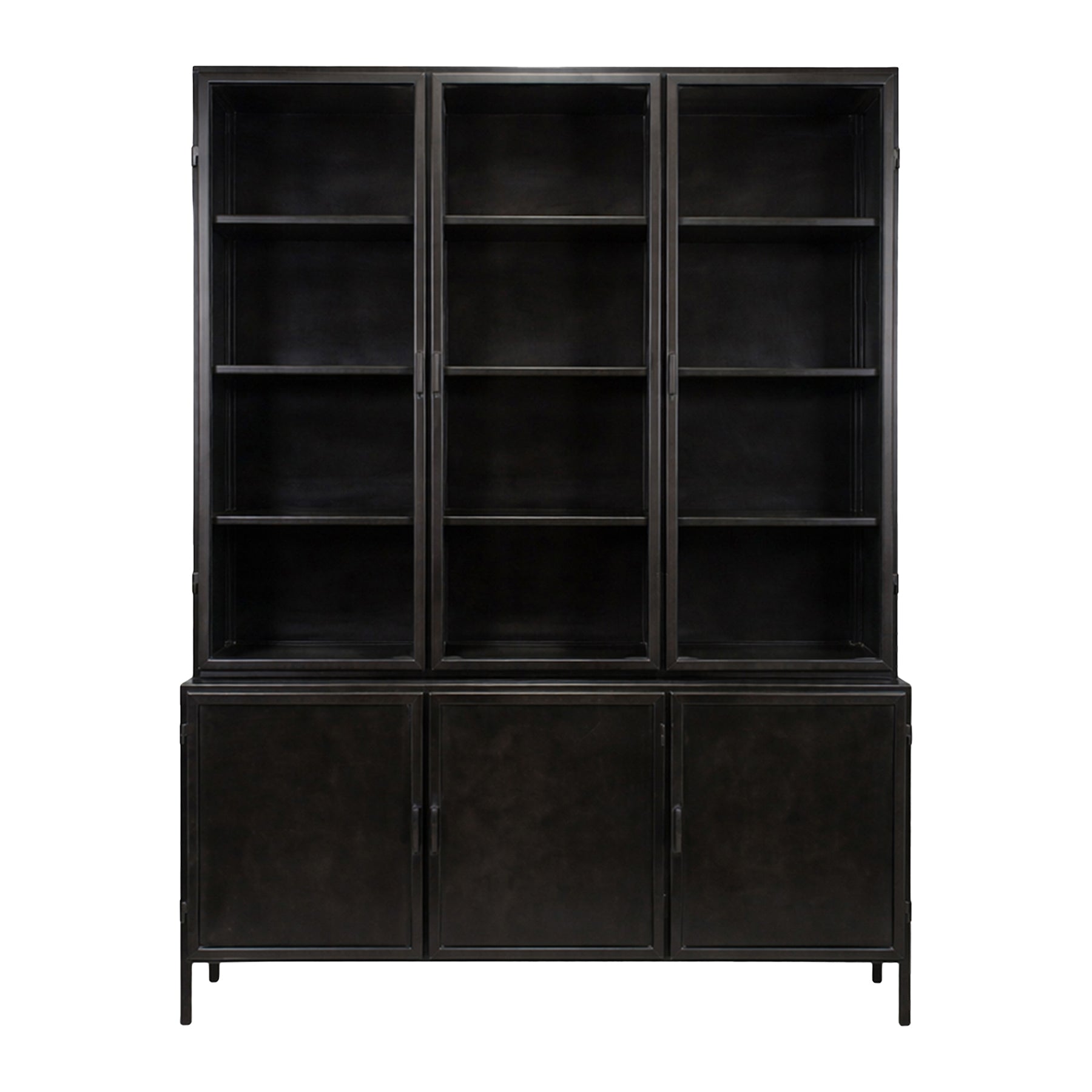 New Routz Garland Vitrinekast 6-deurs - Zwart