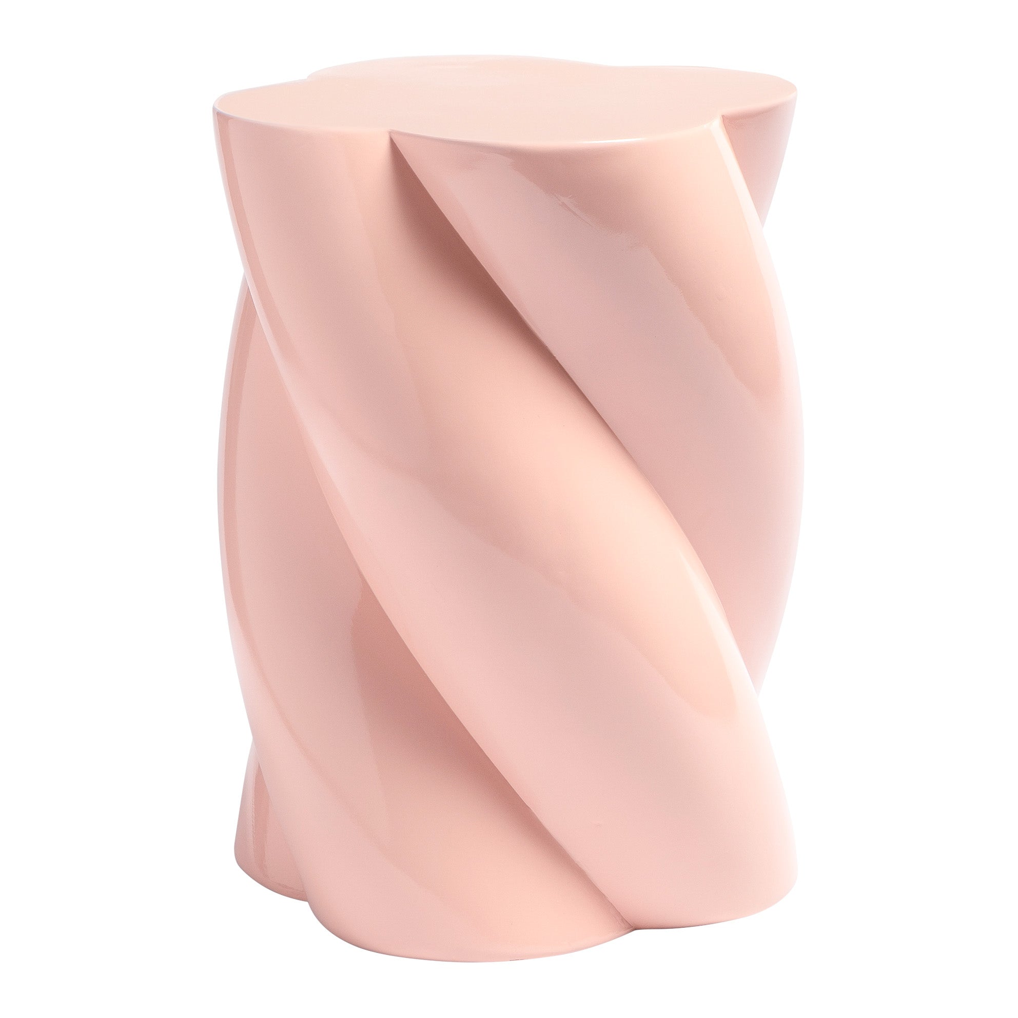 &k amsterdam Pillar Marshmallow Bijzettafel H 40 cm - Roze