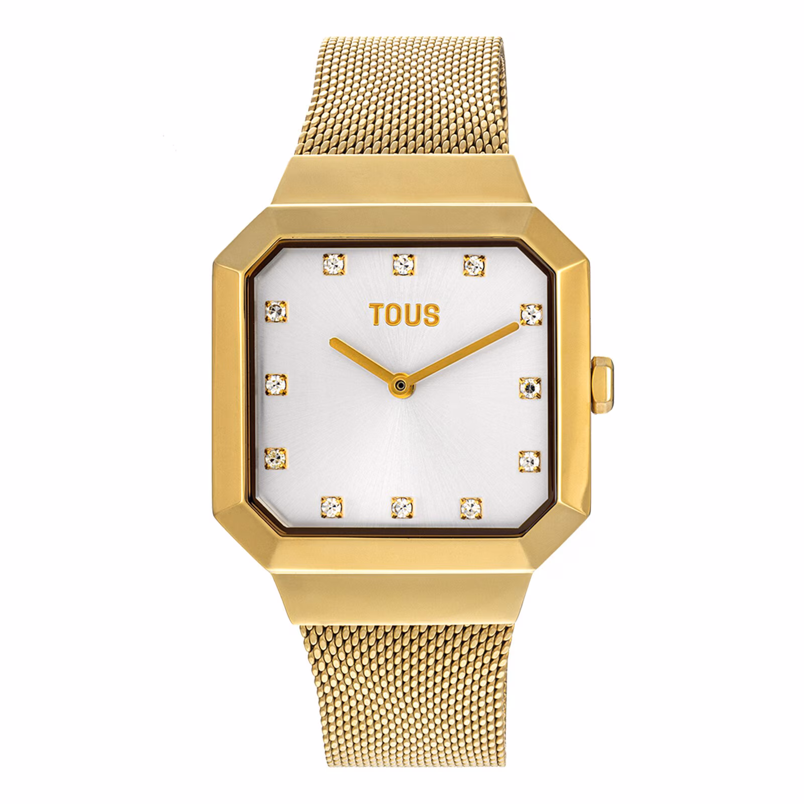 Reloj analógico con brazalete de acero IPG dorado Karat Squared