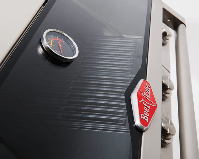 BeefEater 7000 Premium 4 Burner Flame Failure BBQ on Side Burner Cart