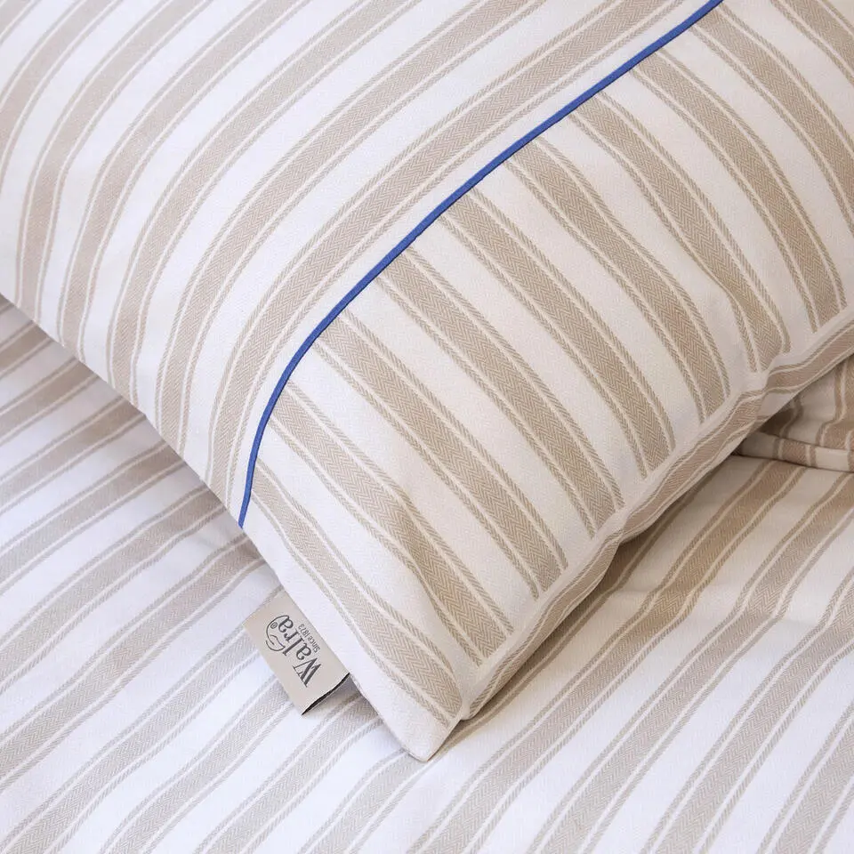 Walra - Dekbedovertrek Refined Lines - 240x220 cm - Zand