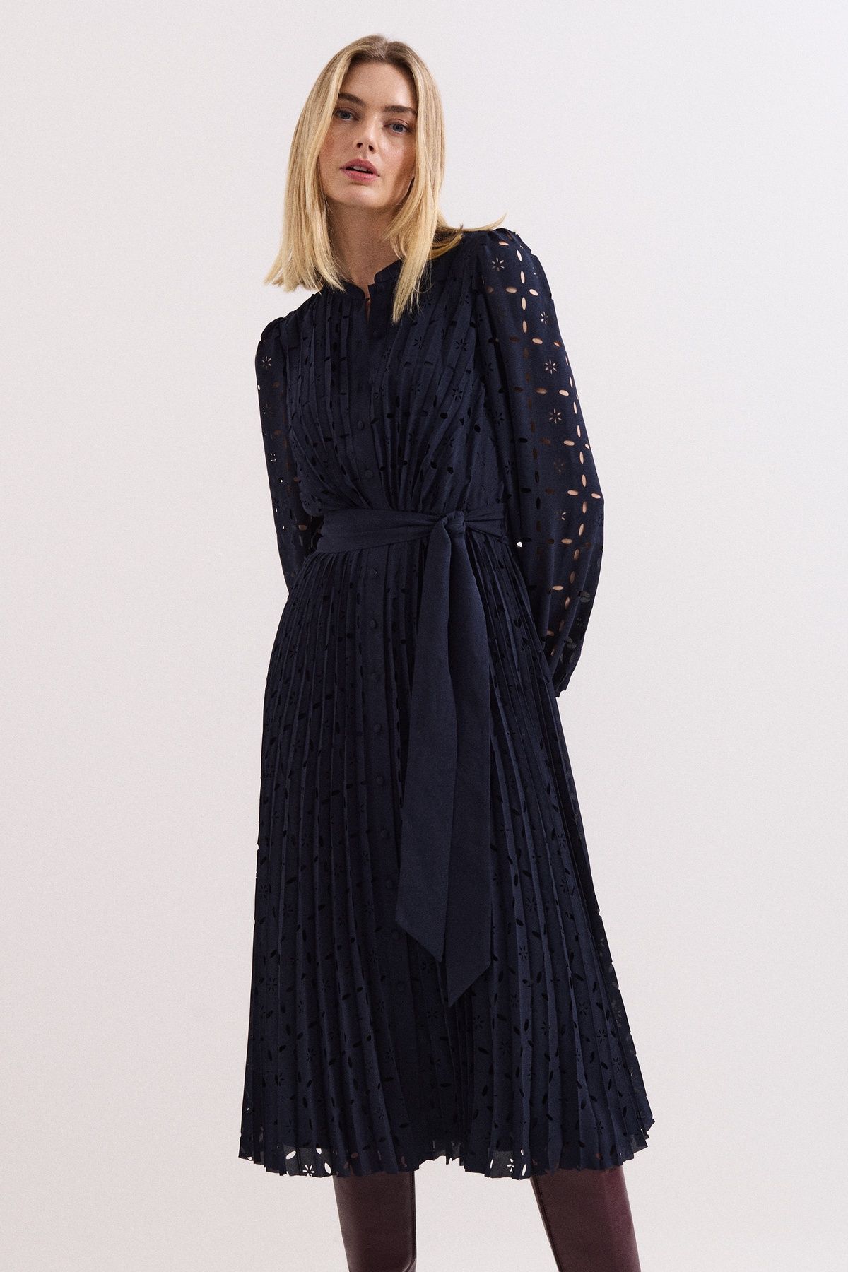 Phase Eight Marina Pleated Midi Dress