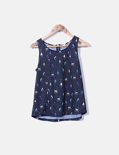 Camaïeu Blue printed blouse