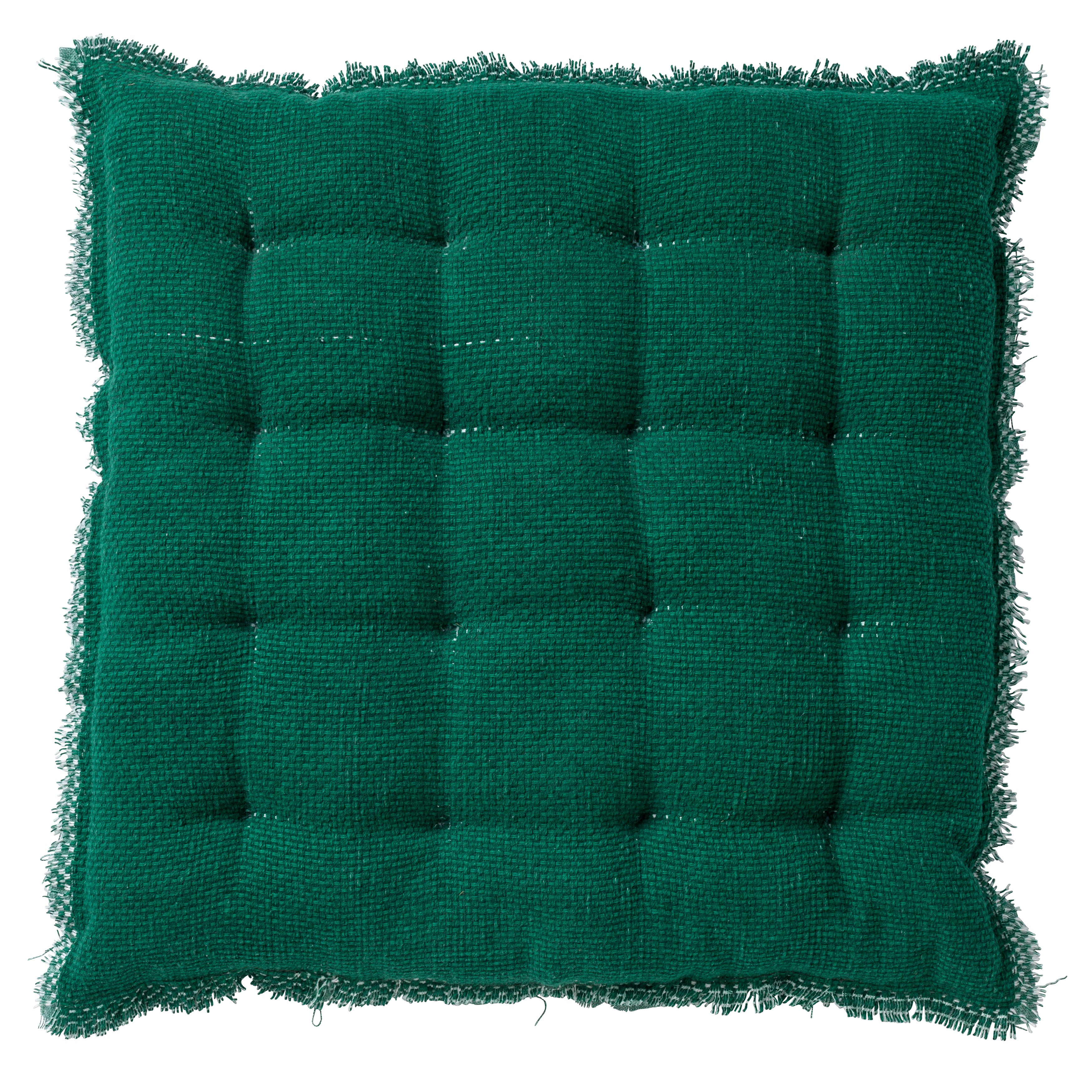 BURTO - stoelkussen 40x40 cm - gewassen katoen - Galapagos Green - groen