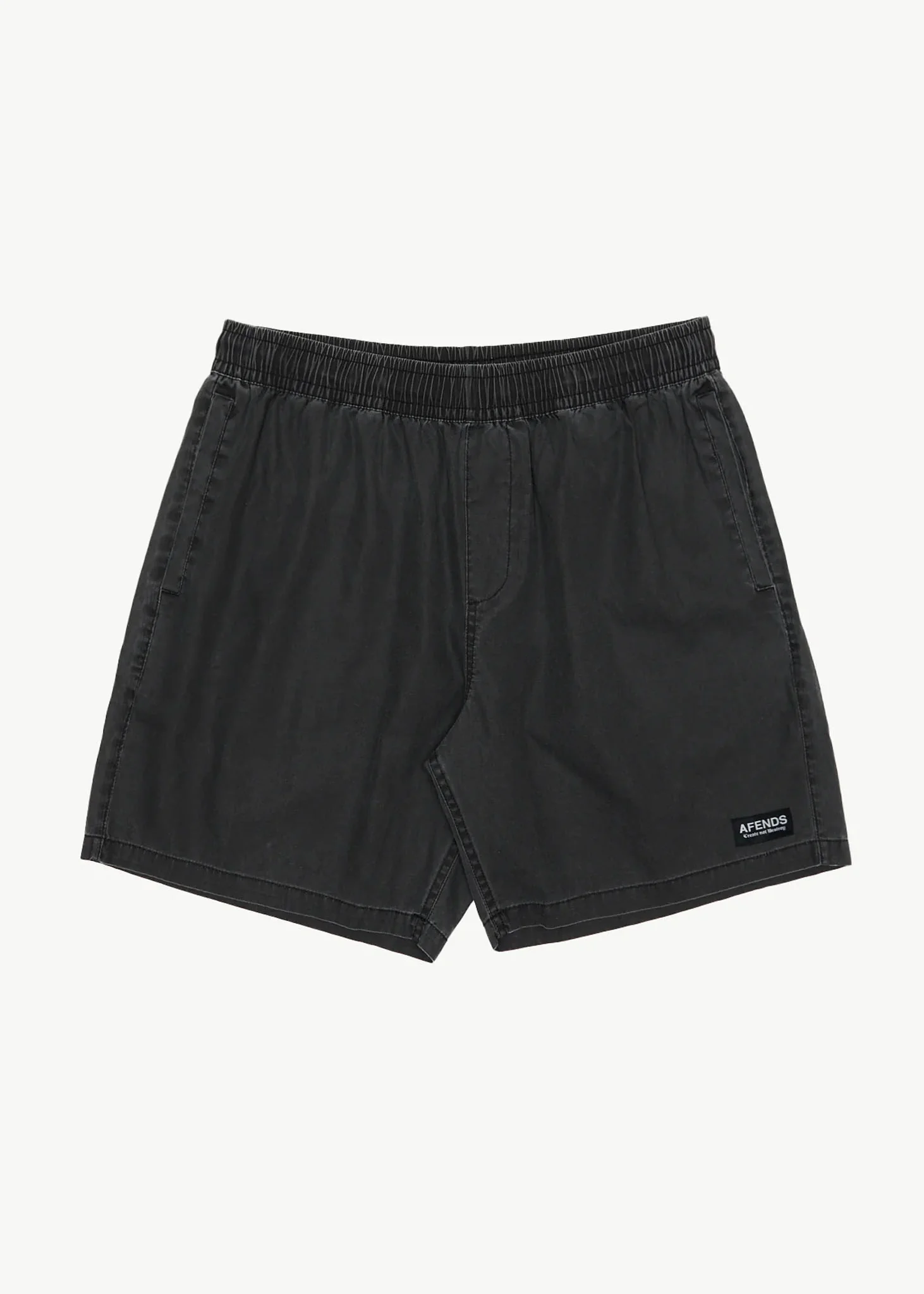AFENDS Mens The Dopamine - Swim Short 18 - Black Acid Wash