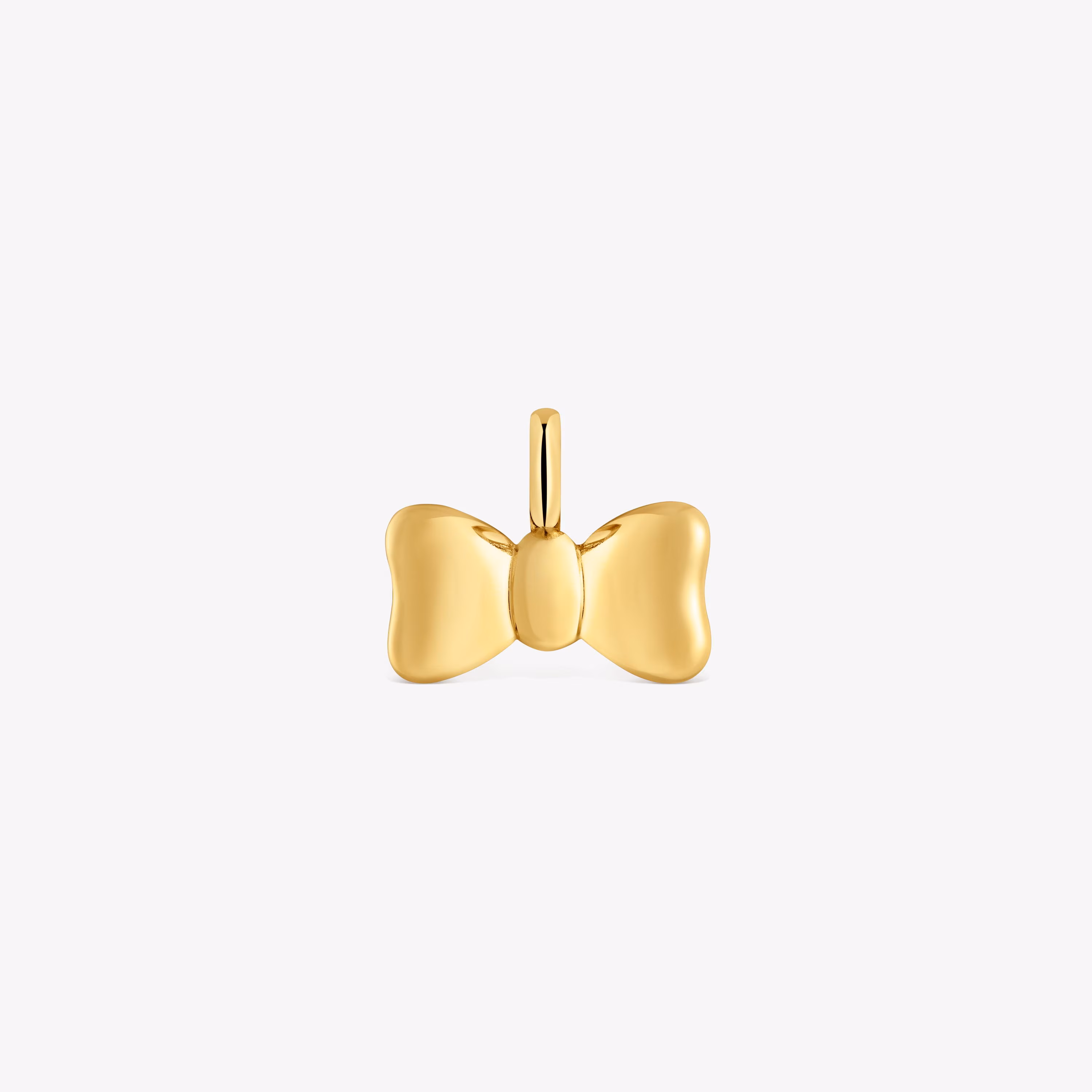 Colgante lazo anilla con baño de oro de 18 kt sobre plata 15 mm TOUS Ribbon