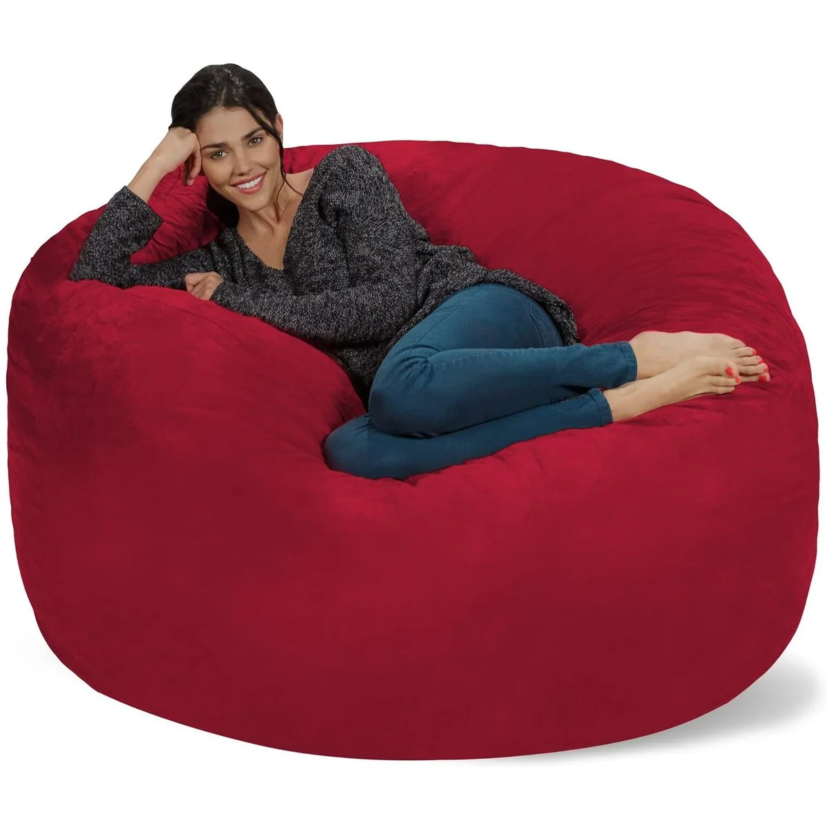 Bean Bag Chair 5-foot Memory Foam Removable Cover Bean Bags