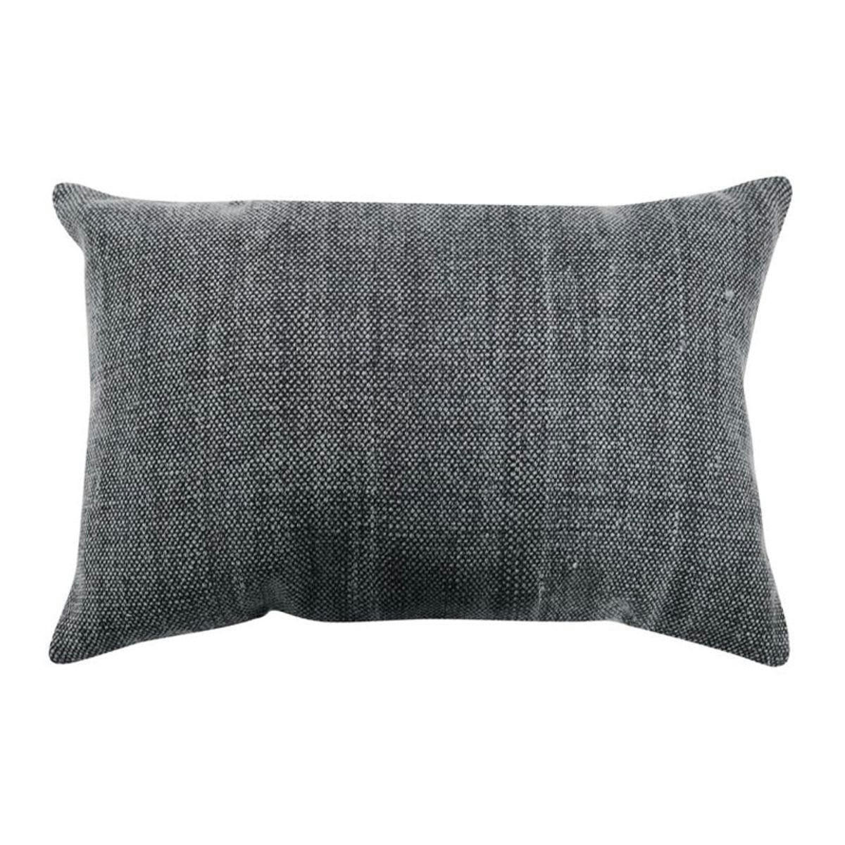 VINTAGE - Coussin effet délavé noir 60x40