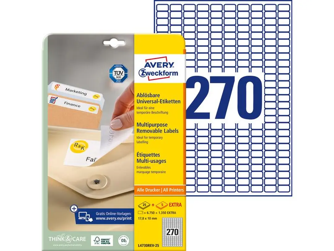 Etiketten 30er-Set Stick   Lift