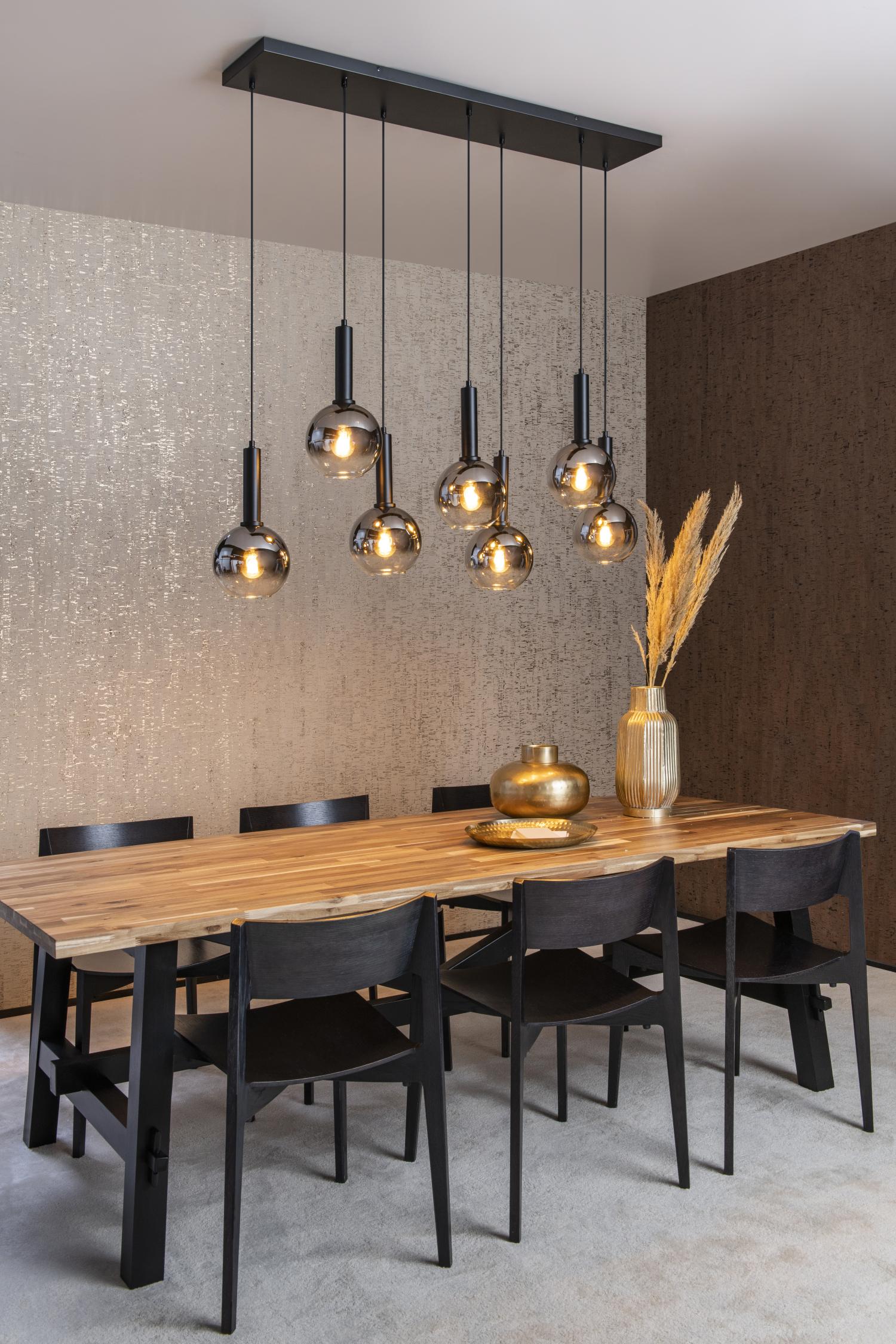 Lucide hanglamp MARIUS - 7xE27 - Zwart