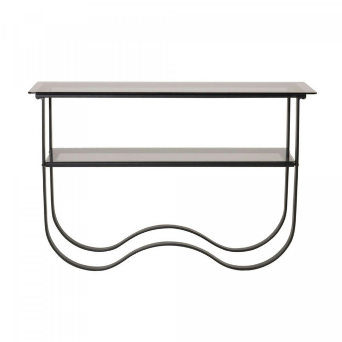 EVY - Console tendance en verre et métal