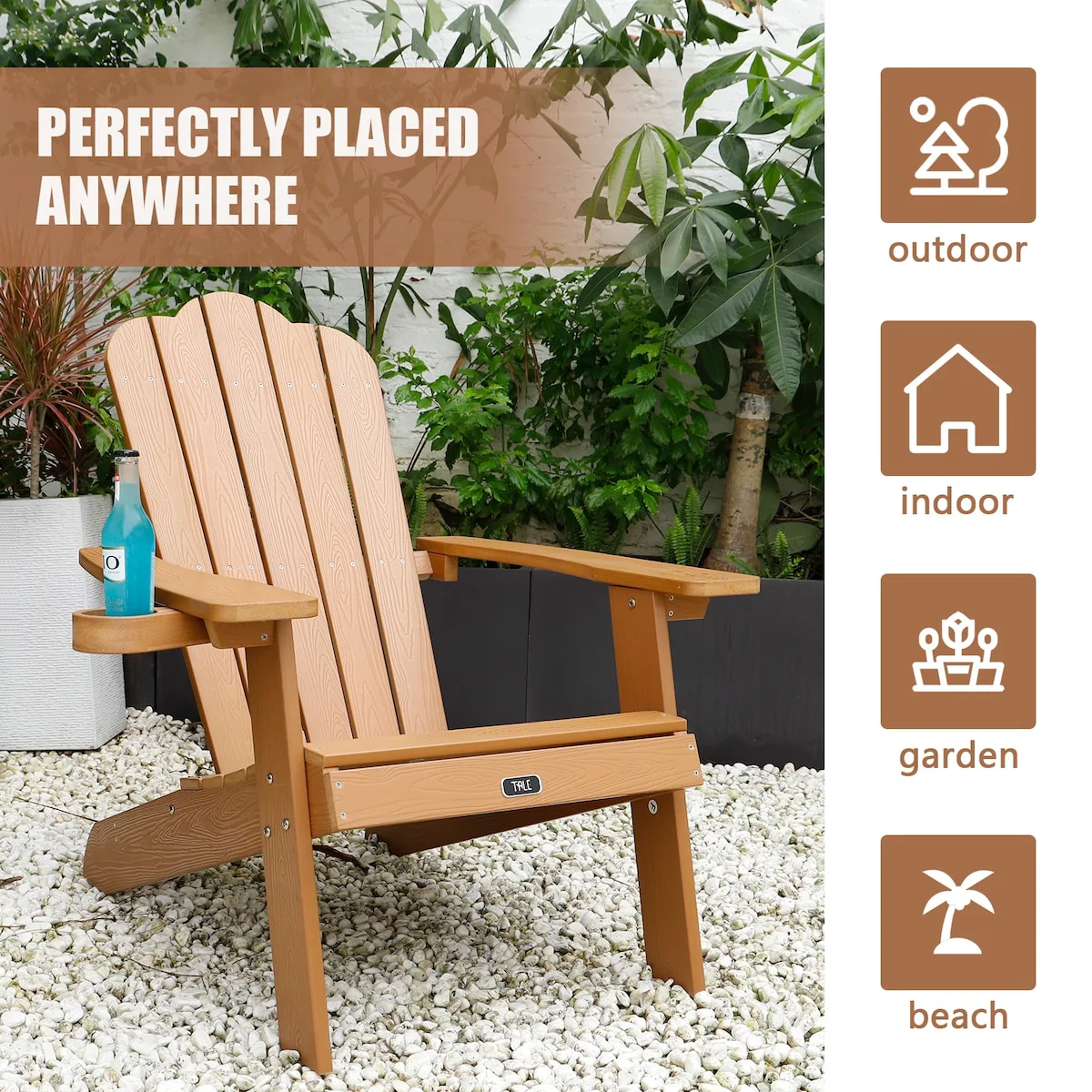 Adirondack Chair with Cup Holder (Outdoor)