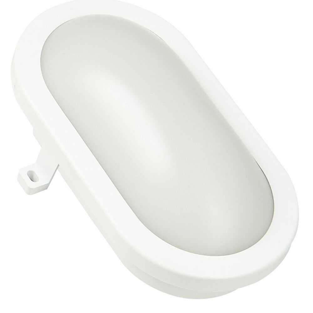 VEGGLAMPE LED IP54 420LM HVIT OVAL
