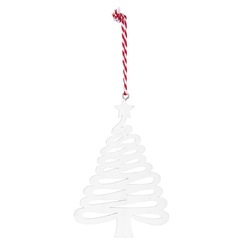 Suspension de No&euml;l Sapin (2 modèles rouge ou blanc)