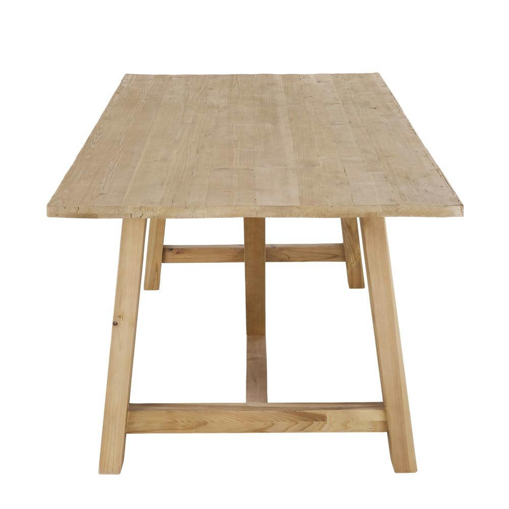 Kinfolk - Table à manger en bois de pin recyclé 10/12 personnes L240