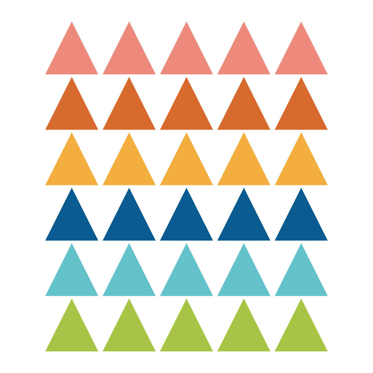 TRIANGLES1 - Stickers mureaux en vinyle triangles multicolor