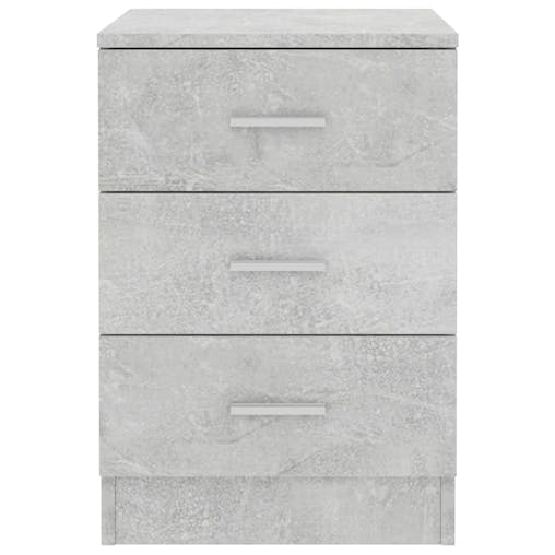 NNEVL Bedside Cabinet Concrete Grey 38x35x56 cm Chipboard