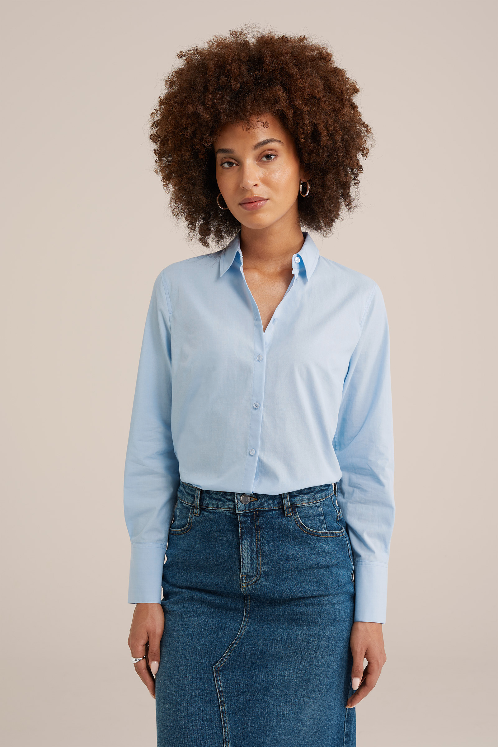 Dames regular fit overhemdblouse