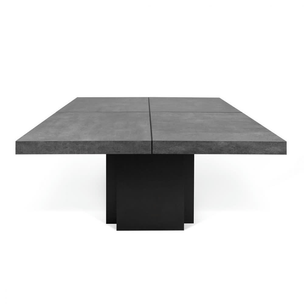 DUSK - Table effet bois béton et noir