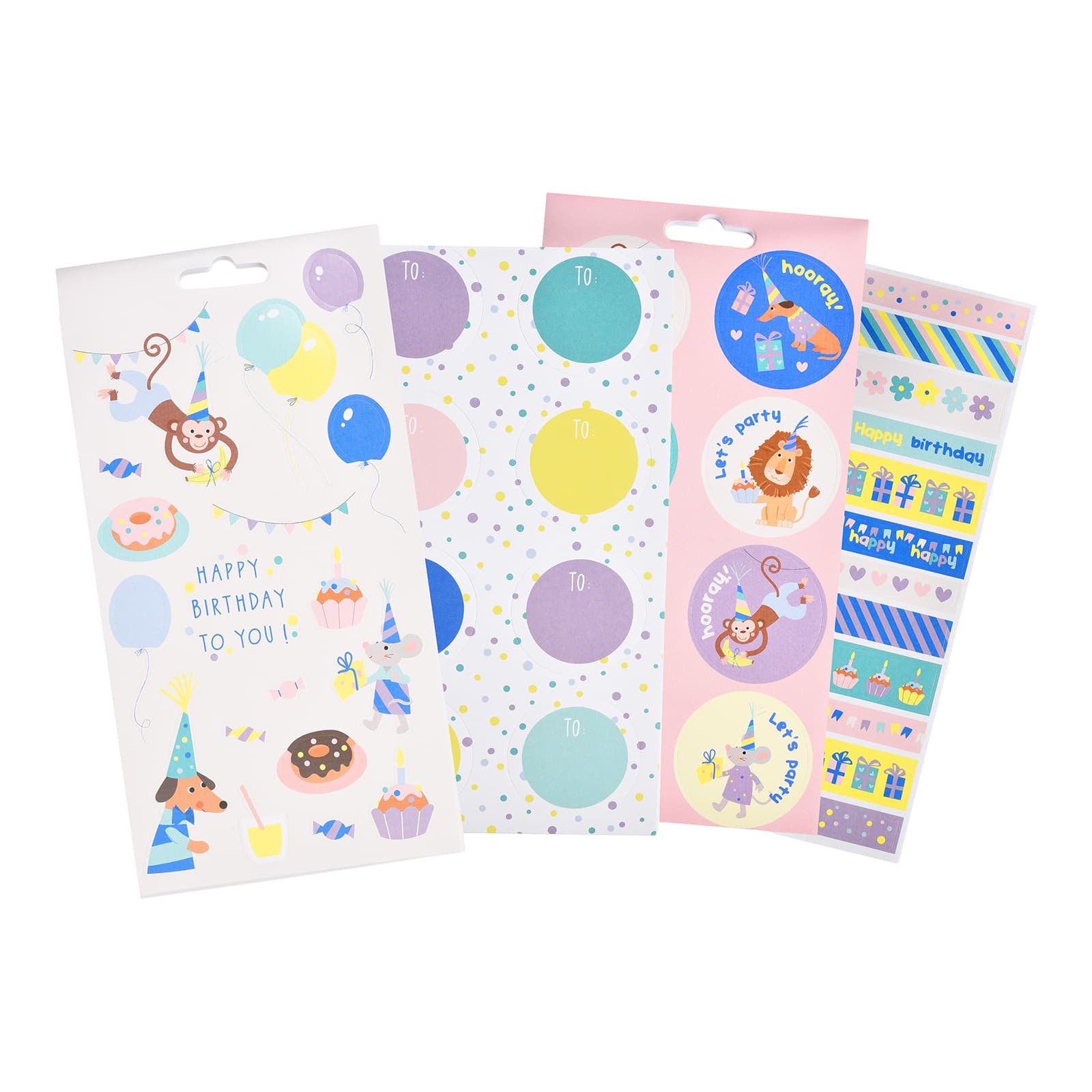 Stickerbuch Tierparty Bunt, 12 -tlg.